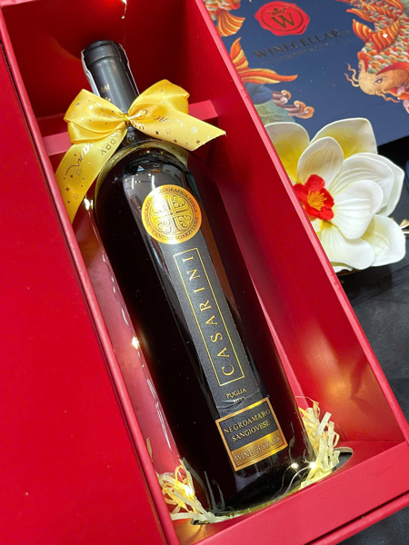 QUÀ TẾT 2026 - BỘ HỘP QUÀ + VANG Ý - ITALIA CASARINI - 750ml