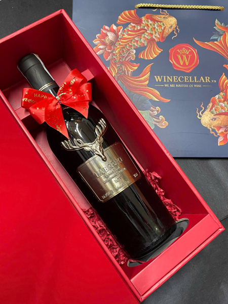 QUÀ TẾT 2026 - BỘ HỘP QUÀ + VANG Ý LA BRENO 750ml - 16.5% VOL